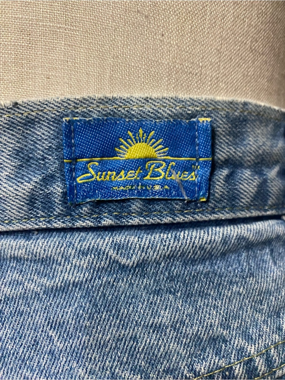 Vintage 80s Sunset Blues Light Wash Cotton Yolk Jeans 30 x 28 Normcore Americana - Picture 11 of 12